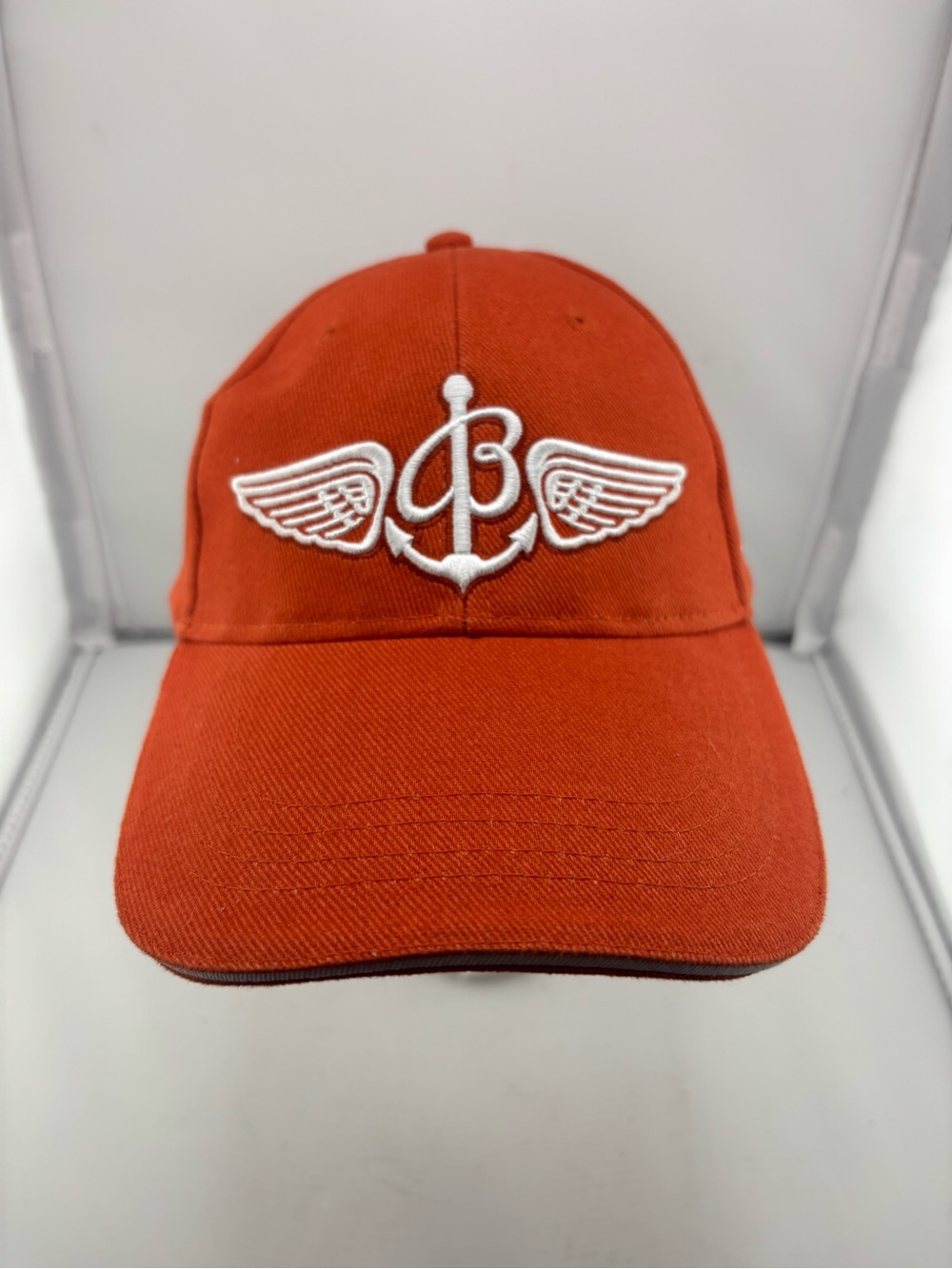 Breitling Winged Anchor Cap - Orange with White Logo